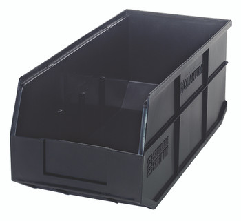 Stackable Shelf Bin, 8-1/4"W x 18"D x 7"H, autoclavable up to 250°F, Black, Black, Polypropylene, SSB463BK