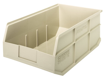 Stackable Shelf Bin, 11"W x 18"D x 7"H, autoclavable up to 250°F, Ivory, Ivory, Polypropylene, Case of 6, SSB465IV