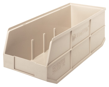 Stackable Shelf Bin, 8-1/4"W x 20-1/2"D x 7"H, autoclavable up to 250°F, Ivory, Ivory, Polypropylene, SSB483IVCS
