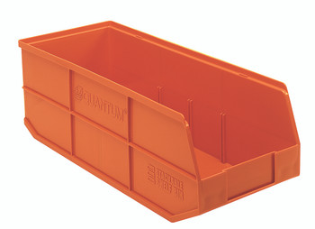 Stackable Shelf Bin, 8-1/4"W x 20-1/2"D x 7"H, autoclavable up to 250°F, Orange, Orange, Polypropylene, SSB483ORCS