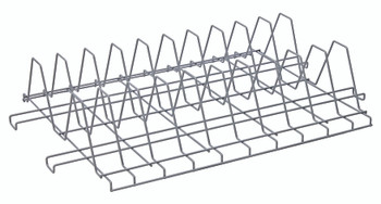 Pan Drying Rack, 48"W x 24"D, (12) pan capacity at 3" spacing, Epoxy Coated, Gray, 0, Carbon Steel, TDR24483GY