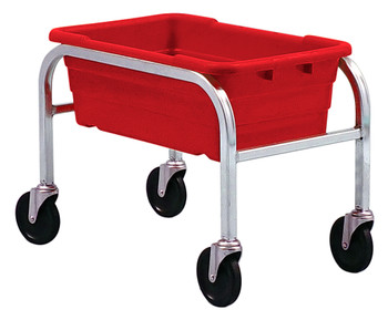 Tub Rack, mobile, 60 lb. weight capacity per bin, Gray Metallic, Red, Aluminum, TR1-2516-8RD