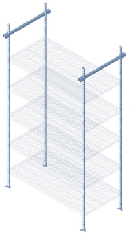 Intermediate Kit, 18", includes: (4) 86"H posts, Epoxy coated, Gray, 0, Carbon Steel, TTK-C18GY