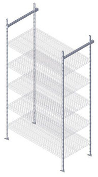Stationary End Kit, 18", includes: (8) 86"H posts, Chrome, 0, Carbon Steel, TTK-E18