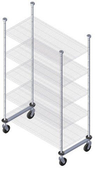 Mobile Kit, 21", includes: (4) 74"H posts, Chrome, 0, Carbon Steel, TTK-M21
