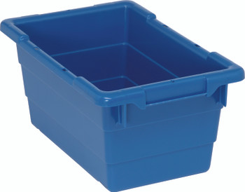 Cross Stack Tub, 3.85 gallon capacity, 100 lb. weight capacity, Blue, Blue, Polypropylene, TUB1711-8BL