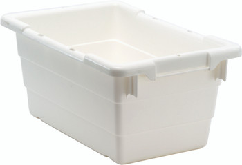 Cross Stack Tub, 3.85 gallon capacity, 100 lb. weight capacity, White, White, Polypropylene, TUB1711-8WTCS