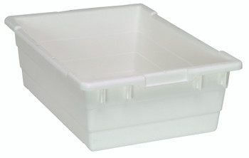 Cross Stack Tub, 9.81 gallon capacity, 100 lb. weight capacity, White, White, Polypropylene, TUB2417-8WT