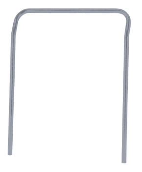 U-Handle, 24"W x 31-1/2"H, gray epoxy antimicrobial finish, Epoxy coated, Gray, 0, Carbon Steel, UH24GY