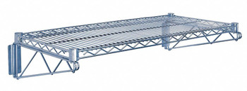 Cantilever Single Shelf, wall mount, (1) 72"W x 14"D wire shelf, Epoxy Coated, Gray, 0, Carbon Steel, WDWB1472GY