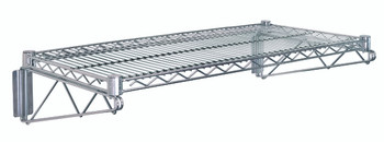 Cantilever Single Shelf, wall mount, (1) 72"W x 24"D wire shelf, Chrome, 0, Carbon Steel, WDWB2472C