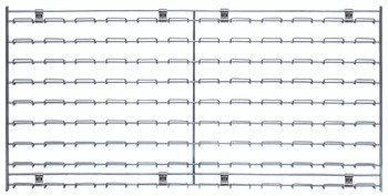 Wire Louvered Panel, 36"L x 18"H, 175 lb. load capacity, Chrome, 0, Carbon Steel, WLP-1836C