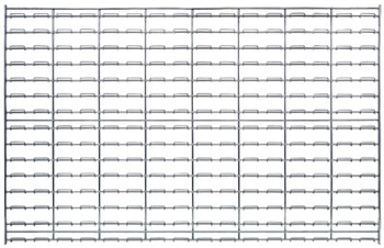 Wire Louvered Panel, 48"L x 30"H, 300 lb. load capacity, Chrome, 0, Carbon Steel, WLP-3048C