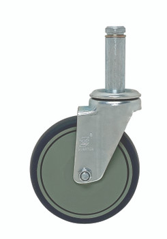 Casters, set of (5) 5" swivel (2 with brakes), thermoplastic resin, 0, Thermoplastic, WR-00H-5