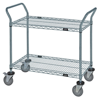 Utility Cart, 36"W x 21"D x 37-1/2"H, 1200 lb. capacity, Epoxy Coated, Gray, 0, Carbon Steel, WRC-2136GY-2