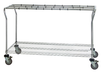 Sterile Wrap Cart, low profile, 63"W x 18"D x 39-1/2"H, Chrome, 0, Carbon Steel, WRC-LPSW1863