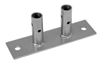 Double Seismic Foot Plate, Chrome, 0, Carbon Steel, WR-DFP
