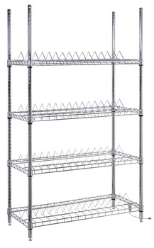 Reel Shelving Unit, 36"W x 18"D x 69"H, 400 lb. load capacity per shelf, Chrome, 0, Carbon Steel, WR-R60C