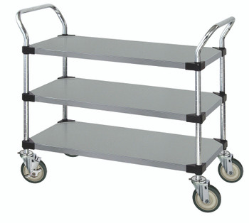 Utility Cart, 30"W x 18"D x 37-1/2"H, 1200 lb. capacity, Stainless, 0, Stainless, WRSC-1830-3SS