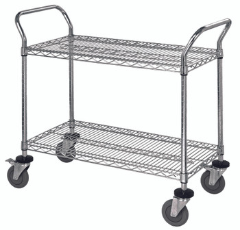Utility Cart, 30"W x 21"D x 37-1/2"H, 1200 lb. capacity, Stainless, 0, Stainless, WRSC-2130-2