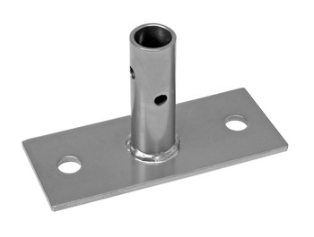 Single Seismic Foot Plate (anchors not included), Chrome, 0, Carbon Steel, WR-SFP-A