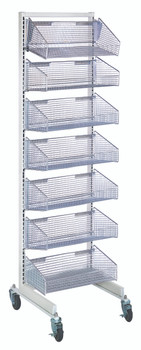 Partition Wall Starter Unit, mobile, single sided, Oyster White, 0, Carbon Steel, WS70-SS18-7S