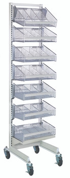 Partition Wall Starter Unit, mobile, single sided, Oyster White, 0, Carbon Steel, WS70-SS18-7S8D