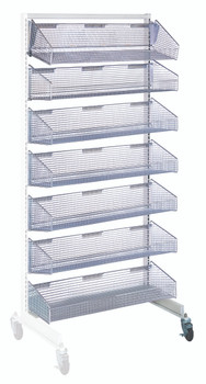 Partition Wall Add-On Unit, mobile, single sided, Oyster White, 0, Carbon Steel, WS70-SS36AD-7S