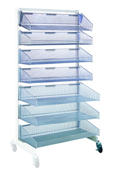 Partition Wall Add-On Unit, mobile, single sided, Oyster White, 0, Carbon Steel, WS70-SS48AD-4S3L