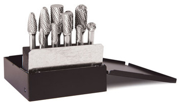 BUR SET 10PC WITH METAL CASE, TB19850  TITAN USA  SKU TITUS1-TB19850