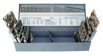 DRILL SET MASTER 1/16-1/2 X 64ths, A-Z, #1-#60 115PC, JBR LGTH 135PT, COB, HD, MS99163  TITAN USA  SKU TITUS1-MS99163