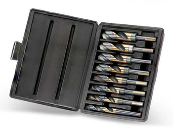 DRILL SET 9/16, 5/8, 11/16, 3/4. 13/16, 7/8, 15/16 and 1" 8PC, B&G, S&D(1/2SHK), MS99313  TITAN USA  SKU TITUS1-MS99313