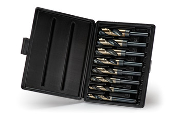 DRILL SET 9/16, 5/8, 11/16, 3/4. 13/16, 7/8, 15/16 and 1" 8PC, COB, S&D(1/2SHK), MS99310  TITAN USA  SKU TITUS1-MS99310
