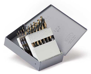 DRILL SET 1/16-1/2 X 32nds 15PC 135PT, HSS, B&G, HD MECH-3/8SHK, MS99425  TITAN USA  SKU TITUS1-MS99425