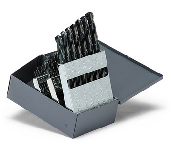 DRILL SET 1/16-1/2 X 64ths 29PC JBR LGTH 118PT, HSS, BLK OXI, MS99026  TITAN USA  SKU TITUS1-MS99026