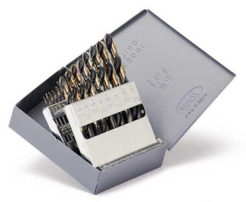 DRILL SET 1/16-3/8 X 64THS 21PC JBR LGTH 135PT, HSS, B&G, HD, MS99021  TITAN USA  SKU TITUS1-MS99021