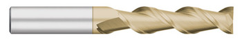 END MILL 1/8 2FL SE LONG, 45 DEG, CARB ZIRC COAT FOR ALUM, TC63308  TITAN USA  SKU TITUS1-TC63308