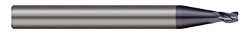 2 FL - 0.0625" (1/16) CUTTER DIA X 0.015" (1/64) RADIUS X 0.093" (3/32) LOC  - NACRO?? COATED,MEF-062-093-015K