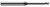 3 FL - 0.0250" CUTTER DIA X 0.0050" RADIUS X 0.0370" LOC X 0.2030 (13/64)" REACH, 38325