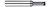 #2 - 0.0640" CUTTER DIA X 0.3120 (5/16)" REACH  - 2 FL, 54206