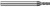 4 FL - 0.1250 (1/8)" CUTTER DIA X 0.1870 (3/16)" LOC - CVD DIAMOND 9ÂµM, 962808  HARVEY TOOL  SKU HARTO1-962808