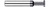 0.2500 (1/4)" CUTTER DIA X 0.0050" RADIUS X 0.0400" WIDTH X 0.3750 (3/8)" NECK LENGTH - STANDARD SLOTTING - 6 FL, 981140  HARVEY TOOL  SKU HARTO1-981140