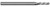 3 FL - 0.0310 (1/32)" CUTTER DIA X 0.0930 (3/32)" LOC, 989731  HARVEY TOOL  SKU HARTO1-989731