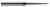 2 FL - 0.1870 (3/16)" CUTTER DIA X 0.2810 (9/32)" LOC X 2Â° 2.0000 (2)" TAPER REACH - AMORPHOUS DIAMOND COATED, 18912-C4  HARVEY TOOL  SKU HARTO1-18912-C4