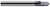 0.2500 (1/4)" SHANK DIA X 0.0300" FLAT X 30° INCLUDED  - 1 FL - ALTIN COATED, 25236-C3