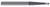 2 FL - 0.1250 (1/8)" CUTTER DIA X 0.1000" LOC X 5° 0.8140" TAPER REACH  - ALTIN NANO COATED, 39008-C6