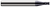 2 FL - 0.500 mm Cutter DIA x 0.750 mm LOC  - AlTiN Coated