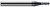 2 FL - 0.500 mm Cutter DIA x 0.750 mm LOC - AlTiN Coated  HARVEY TOOL  SKU HARTO1-741311-C3