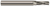 M2-0.40 - 0.0590" (1.5 mm) Cutter DIA x 0.1260" LOC - 3 FL