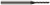 3 FL - 0.0400" Cutter DIA x 0.3250" LOC  - Amorphous Diamond Coated